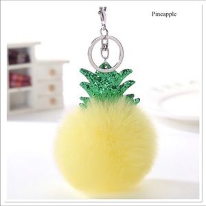 💥HP💥 Pineapple Pom Pom Keychain Purse Clip 🎁